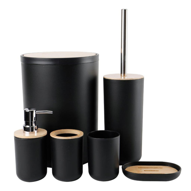 Complete Bathroom Accessories Soap Dispenser Toothbrush Holder Set of 6 Pcs**