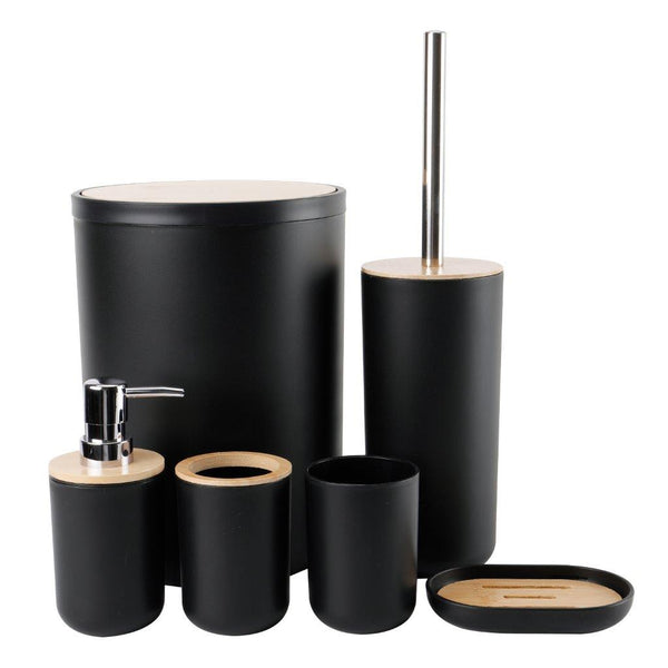 Complete Bathroom Accessories Soap Dispenser Toothbrush Holder Set of 6 Pcs**