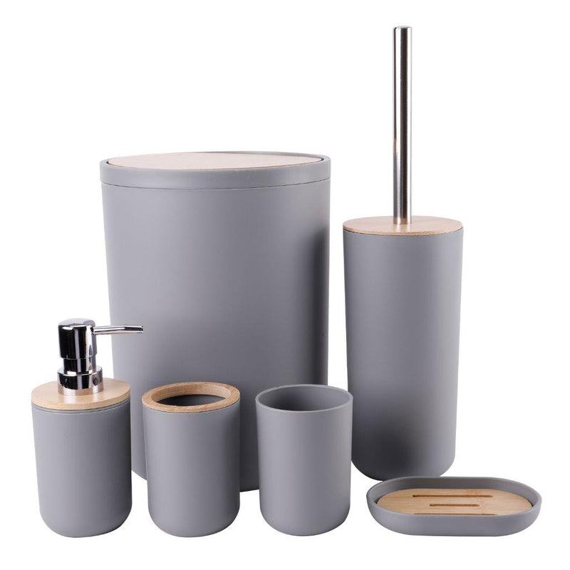 Complete Bathroom Accessories Soap Dispenser Toothbrush Holder Set of 6 Pcs**