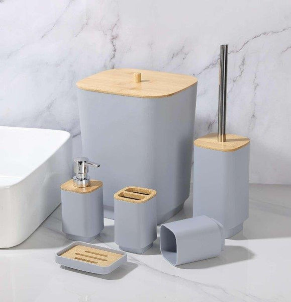 Toothbrush & Soap Holder Set Set of 6 Pcs