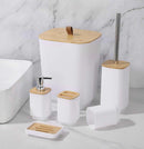Complete Bathroom Accessories Soap Dispenser Toothbrush Holder Set of 6 Pcs**