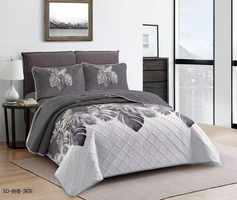 Elegant Design Comforter Bedspread Bedding Set Bed Cover with Pillowcase Set of 3 pcs Bed Cover 220*240 cm Pillowcase 50*70 cm