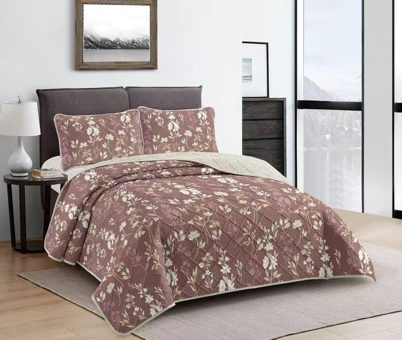 Elegant Design Comforter Bedspread Bedding Set Bed Cover with Pillowcase Set of 3 pcs Bed Cover 220*240 cm Pillowcase 50*70 cm