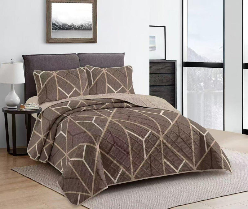 Elegant Design Comforter Bedspread Bedding Set Bed Cover with Pillowcase Set of 3 pcs Bed Cover 220*240 cm Pillowcase 50*70 cm