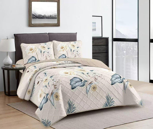 Elegant Design Comforter Bedspread Bedding Set Bed Cover with Pillowcase Set of 3 pcs Bed Cover 220*240 cm Pillowcase 50*70 cm