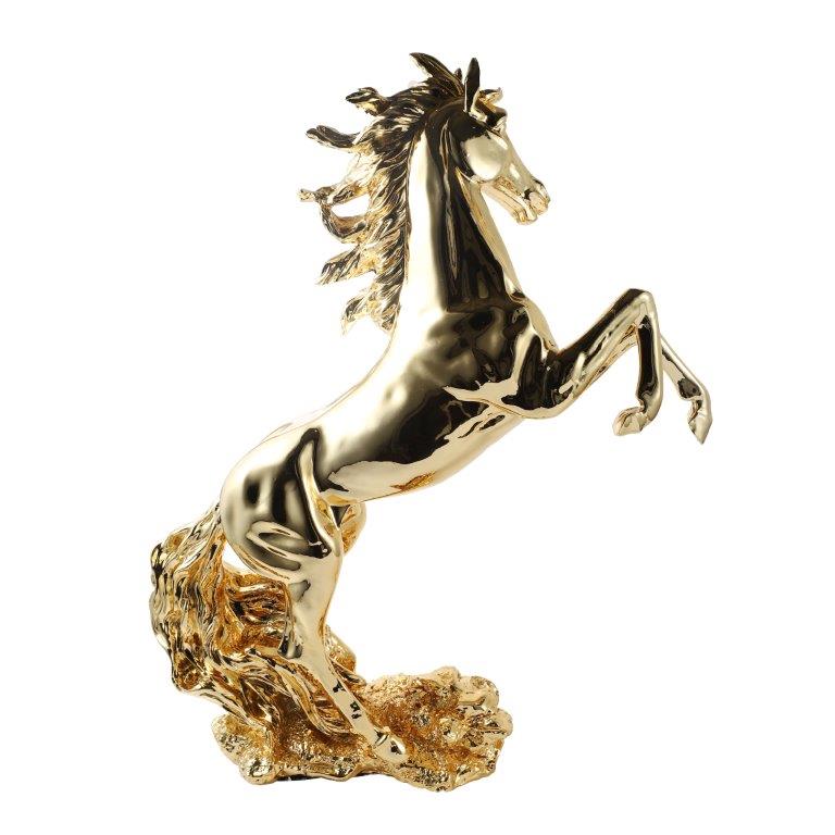 Gold Sculpture Statue Resin Figurine Horse 50*18*60 cm