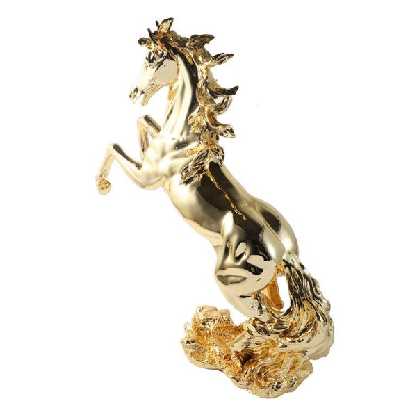 Gold Sculpture Statue Resin Figurine Horse 50*18*60 cm