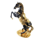 Black & Gold Sculpture Statue Resin Horse H 70 CM