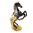 Black & Gold Sculpture Statue Resin Horse H 70 CM