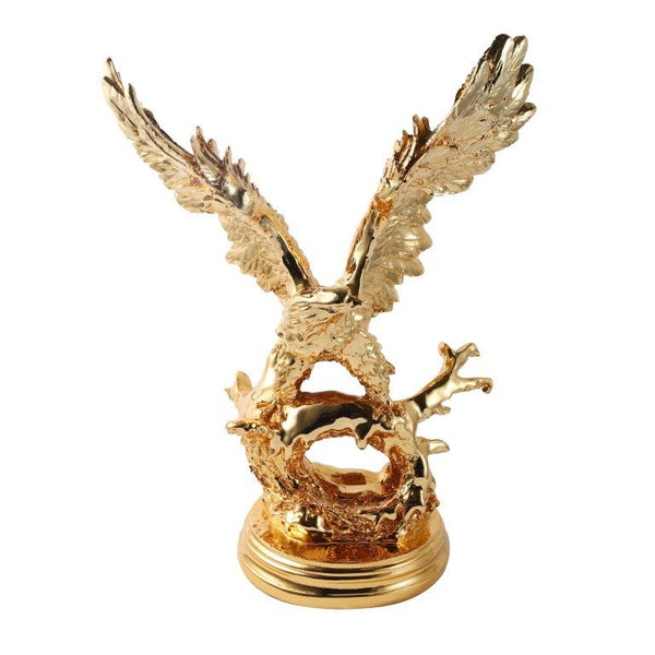 Gold Sculpture Statue Resin Eagle 32*21*43 cm