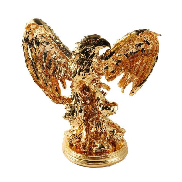 Gold Sculpture Statue Resin Figurine Eagle 50*38*61 cm