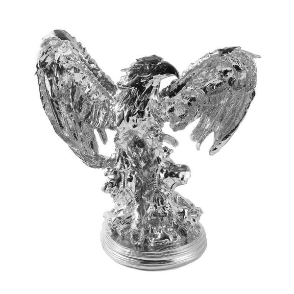 Silver Sculpture Statue Resin Figurine Eagle 50*38*61 cm