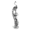White & Silver Sculpture Statue Resin Peacock 40*30*120 cm