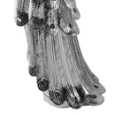 White & Silver Sculpture Statue Resin Peacock 40*30*120 cm