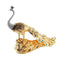 White & Gold Sculpture Statue Resin Peacock 80*24*59 cm
