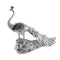 White & Silver Sculpture Statue Resin Peacock 80*24*59 cm