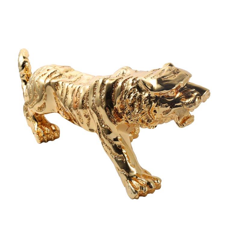 Gold Sculpture Statue Resin Tiger 78*20*28 cm
