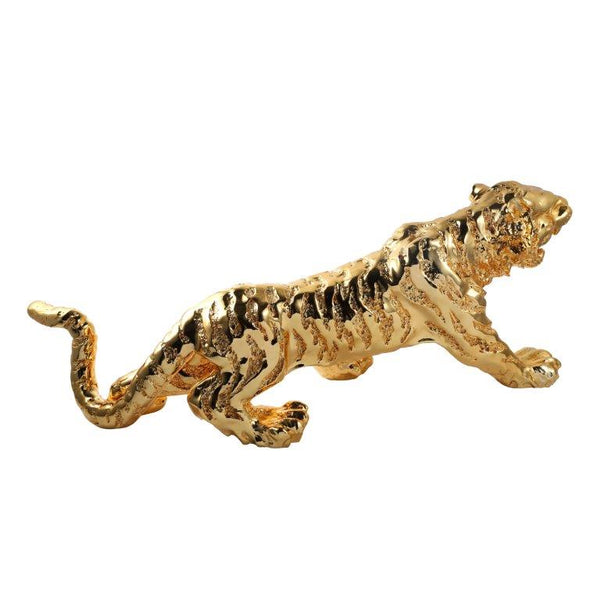 Gold Sculpture Statue Resin Tiger 55*15*18 cm
