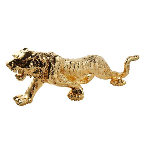 Gold Sculpture Statue Resin Tiger 55*15*18 cm