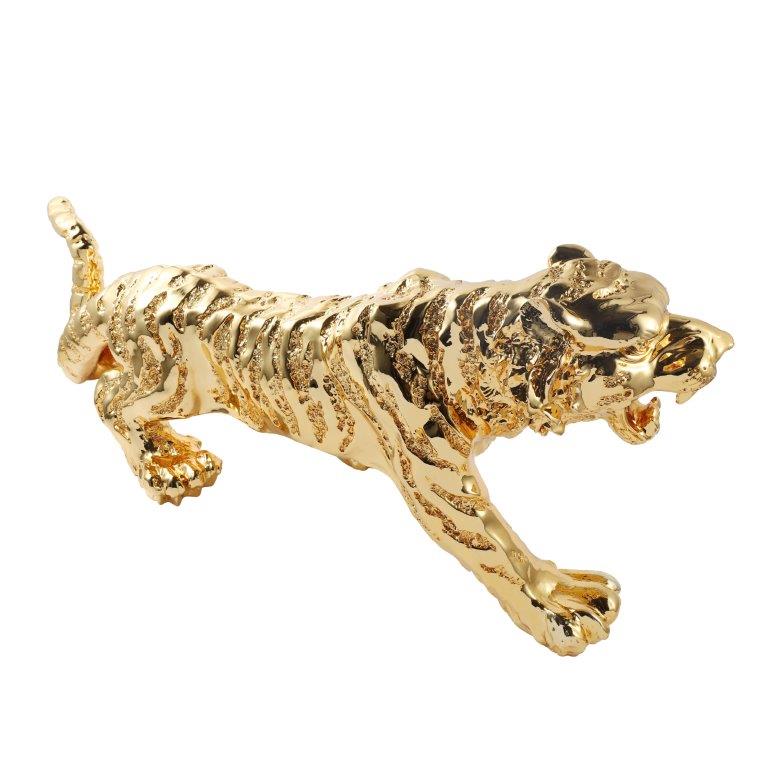 Gold Sculpture Statue Resin Tiger 55*15*18 cm