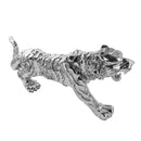 Silver Sculpture Statue Resin Tiger 55*15*18 cm