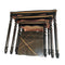 Rectangular Nesting Coffee Table Abstract Design Set of 4 Pcs