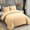 Plain Color Comforter Bedspread Bedding Set Bed Cover with Pillowcase Set of 3 pcs Bed Cover 220*240 cm Pillowcase 50*70 cm