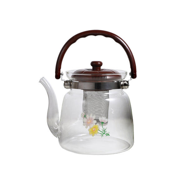 Glass Tea Pot kettle with Strainer Infuser 1200 ml