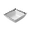 Square Ceramic Plate Silver Rim Serving Dish 20.5*20.5*7.5 cm