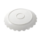 Round Ceramic Plate Silver Rim Serving Dish 20.5*20.5*2.5 cm