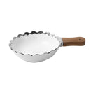 Round Ceramic Bowl Silver Rim Serving Dish 25.5*17*5.5 cm
