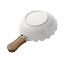 Round Ceramic Bowl Silver Rim Serving Dish 25.5*17*5.5 cm