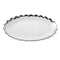 Oval Ceramic Plate Silver Rim Serving Dish 31*18.5*2.5 cm