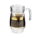 Deco Glass Jug & Tumblers Set of 6 Pcs (inspect actual)