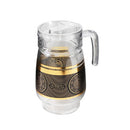Deco Glass Jug & Tumblers Set of 6 Pcs (inspect actual)