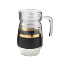 Deco Glass Jug & Tumblers Set of 6 Pcs (inspect actual)