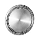 Stainless Steel Round Silver Serving Tray 55 cm
