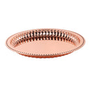 Stainless Steel Round Rose Gold Serving Tray 50 cm