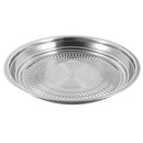 Stainless Steel Round Deep Silver Serving Tray 40 cm