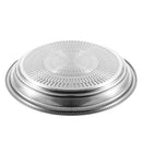 Stainless Steel Round Deep Silver Serving Tray 60 cm