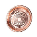 Stainless Steel Round Deep Rose Gold Serving Tray 50 cm