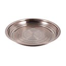 Stainless Steel Round Deep Copper Serving Tray 30 cm