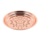 Stainless Steel Round Deep Rose Gold Serving Tray 50 cm