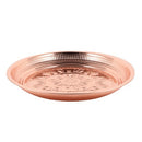 Stainless Steel Round Deep Rose Gold Serving Tray 60 cm