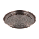 Stainless Steel Round Deep Copper Serving Tray 50 cm