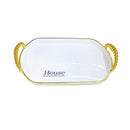 Plastic Deco Serving Tray Set/3 Pcs 34*22/38*24/42*28 cm