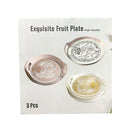 Plastic Deco Serving Tray Set/3 Pcs 32*30/35*32/38*36 cm