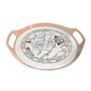 Plastic Deco Serving Tray Set/3 Pcs 32*30/35*32/38*36 cm