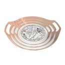 Plastic Deco Serving Tray Set/3 Pcs 32*30/35*32/38*36 cm