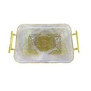 Plastic Deco Serving Tray Set/3 Pcs 37*21/43*25/48*28 cm